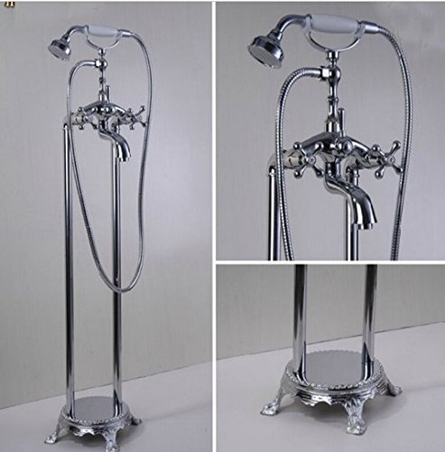 Chocolat de laiton chromé : robinet sur pied luxueux Gowe pour baignoire