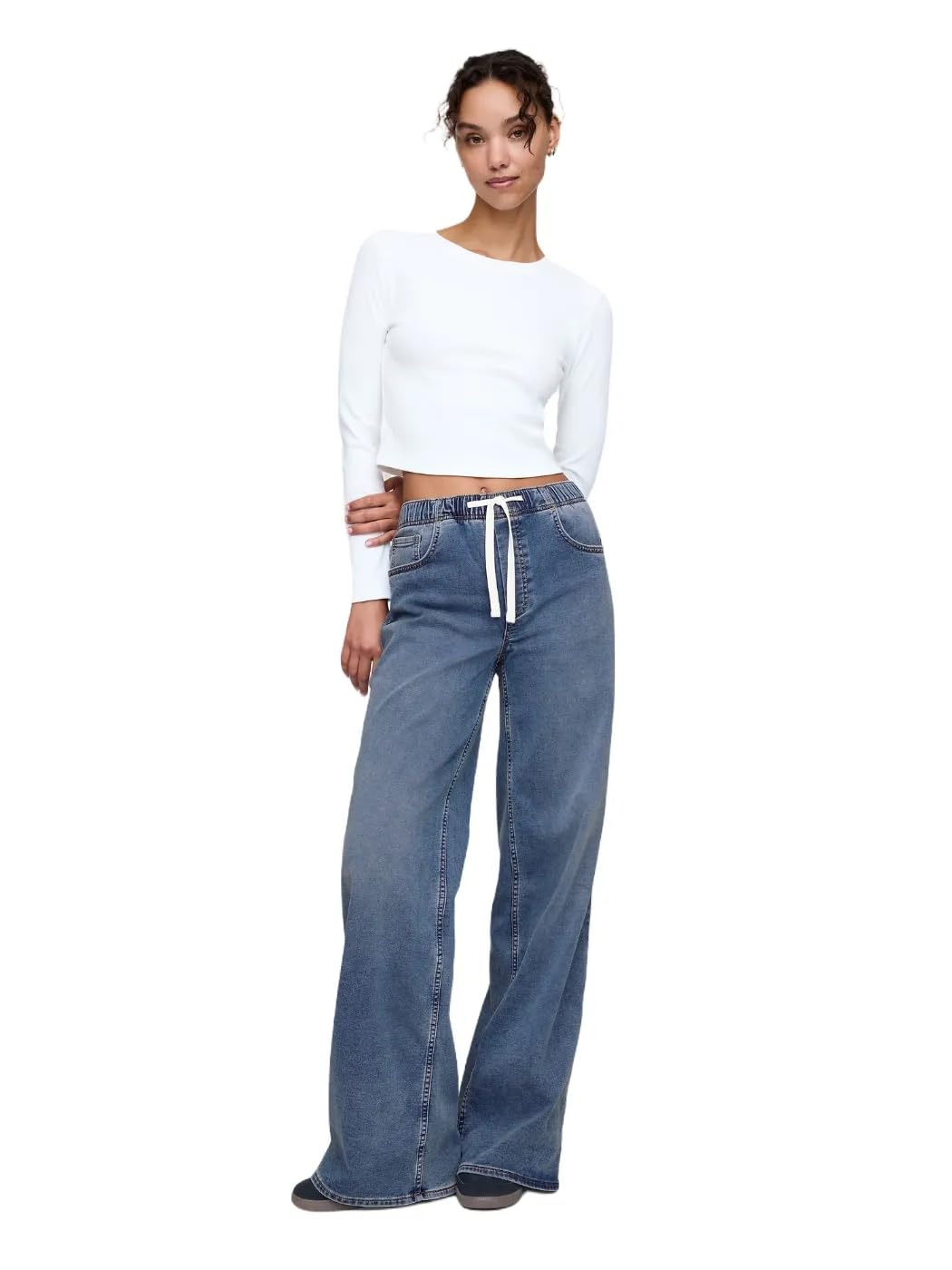 

                                                    GAP Womens Pull-on Baggy Knit Denim Jean Medium In
