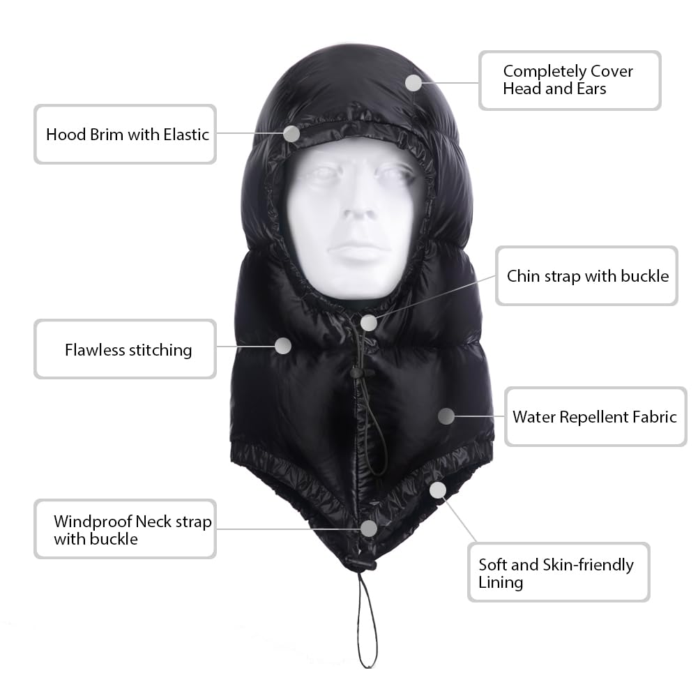 Tentock Winter Warme Gänse Daunenhose für Damen Herren, Ultraleichte Schneehose Kompressions Daunenhose Outdoor Camping Skihose Isolierte(XL