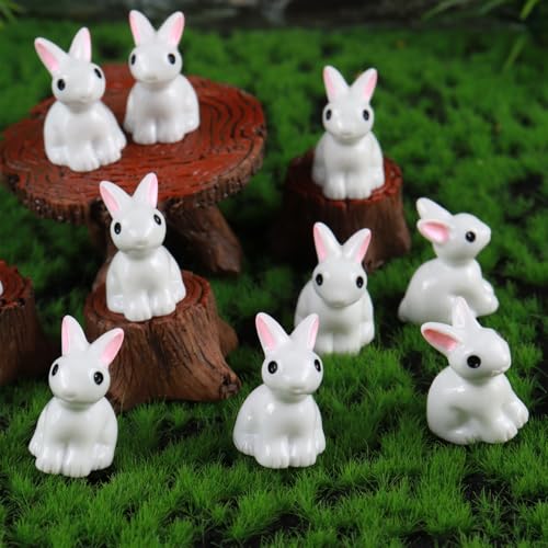 VgxRolq Osterhase, 36Stück Osterhase Deko, Miniatur Kaninchen Figur Hasen Dekofigur Tierfigur Miniatur Garten Deko, Harz Miniatur Kleine für Dekoration, Statue Tisch Aus Osterdeko, Osterhasen-Deko