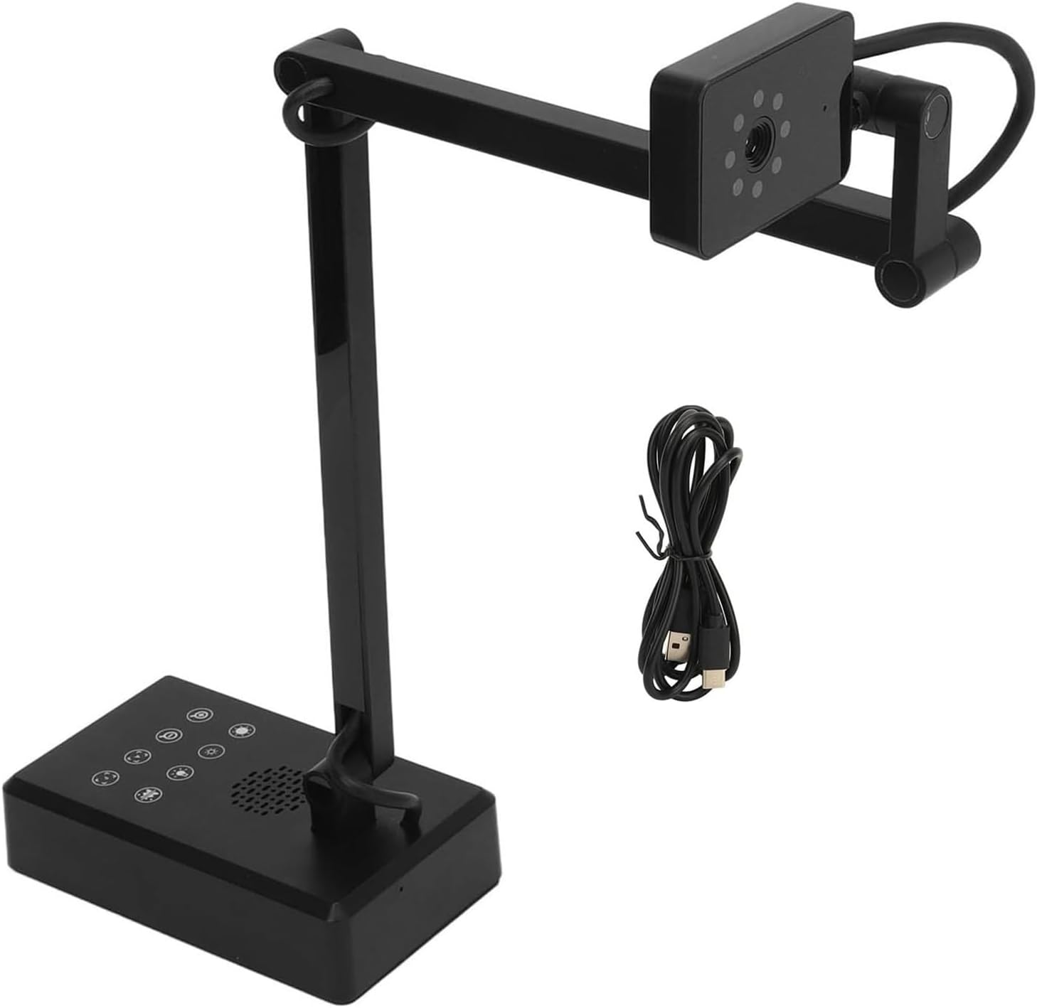 4K USB Document Camera 16MP Webcam Visualiser Image Invert Foldable HD Camera for Live Demo Web Conferencing Work with OS X