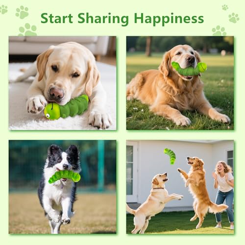 Image of Indestructible Dog Toys for Aggressive Chewers, Tough Toy | Chew Toys for Large and Medium Dogs, Squeaky Rubber & Beef-Flavored Nylon, Dental Care, Boredom & Anxiety Relief