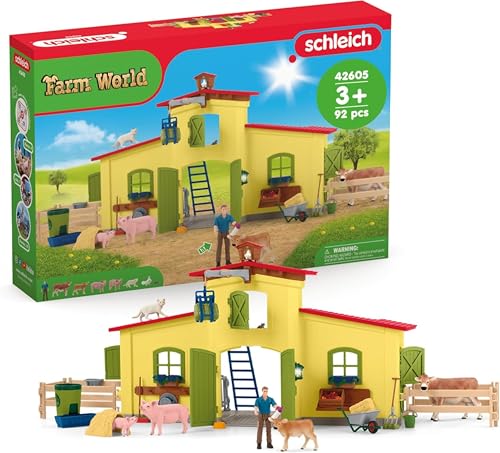 Image of Schleich Farm World - 64Pc Large Farm with Animals and More | 42605