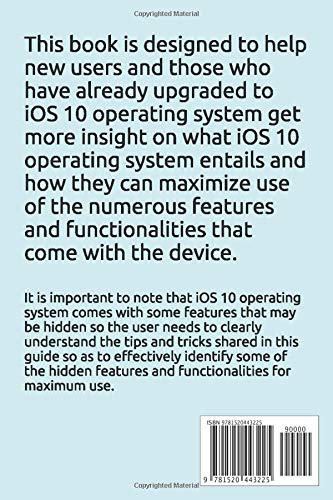 Contraportada del llibre Guia de l'usuari d'iOS 10