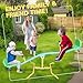 AOKUNG Seesaw for Kids, Teeter Totter with 360 Degree Rotating, Playground Equipment for Indoor and Outdoor, Home, Toddlers Toy Set