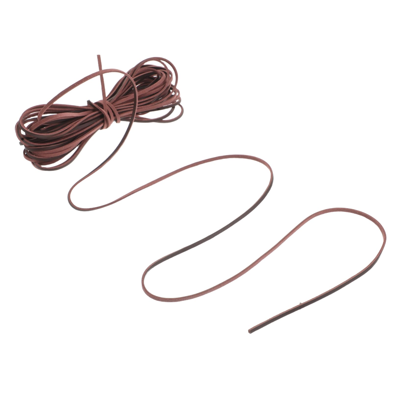 KALLORY Flat Leather Rope 10 Yards 3mm Fake Leather Cord for Shoelace Jewelry Making DIY Projects Braiding Handmade Bracelets