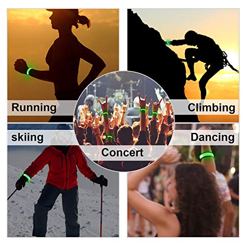 4 pezzi LED Bracciale di sicurezza riflettente