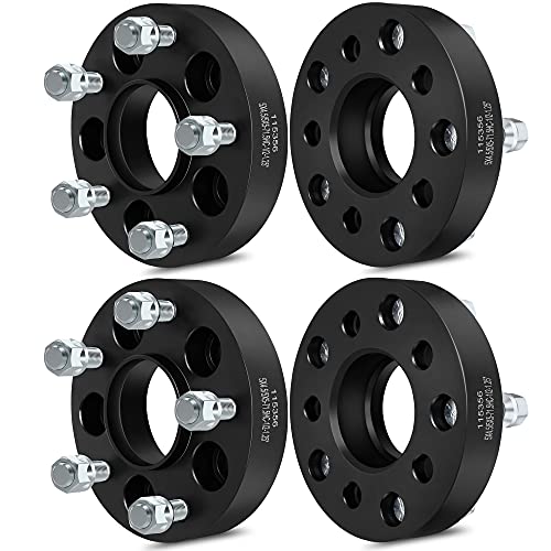 ECCPP 4X 1.25 inch 5 Lug Wheel Adapters Hubcentric 5x4.5 to 5x5 Wheel Spacer Adapter Fits for Wrangler JK Rims on A TJ OR YJ