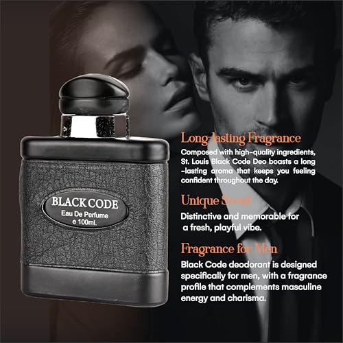 Image of St Louis Black Code Eau de Parfum 100ml, Unisex Perfume for Men and Women