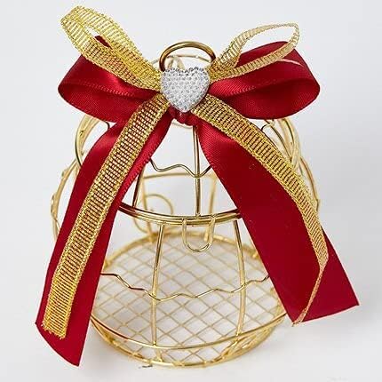 Gold Vintage Retro Bird Cage Candy Boxes Baby Shower Favor Gift Box Mini Metal for Guests Party Birthday Souvenir Material (1,30PCS)