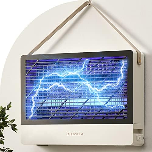 Quiet Powerful 20W Electric Fly Killer Fly Zapper Fly Trap Bug Zapper Mosquito Killer Lamp Moth Killer Fly Catcher Insect Killer Electronic for Home Indoor with 2 Packs Replacement Bulbs UK Plug