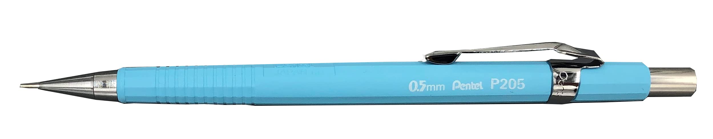 Pentel P200 Series Portaminas técnica gama Pastel, 0,5 mm, paquete de 12 colores de cuerpo surtidos (2 azul, 2 verde, 2 rosa, 2 púrpura, 2 naranja, 2 amarillo)