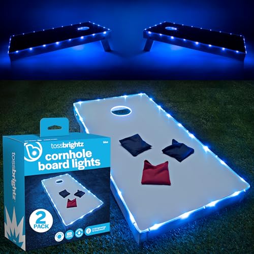 Brightz Cornhole Lights for Hole and Board LED Cornhole Board Lights Cornhole LED Lights LED Corn Hole Lights for Board LED Cornhole Lights Light Up Cornhole Board Accessories Corn Hole Accessory Blue