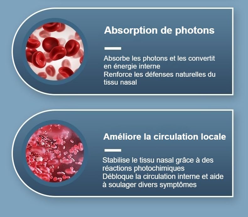 Sinezy Confort La thérapie par lumière rouge-Appareil instrument de thérapie par lumière infrarouge, favorise la respiration naturelle et soulage (2 Noir)