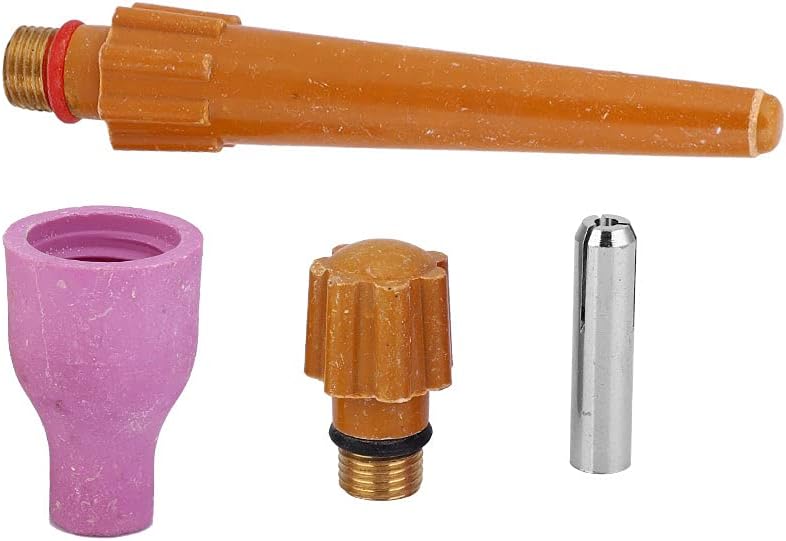 20pcs QQ300 TIG Welding Torch Consumables Kit with 5 Ceramic Nozzles 5 Collets 5 Long & Short Back Caps for QQ300 TIG Welding Torch Replacement Parts (Argon arc welding QQ300 accessories)
