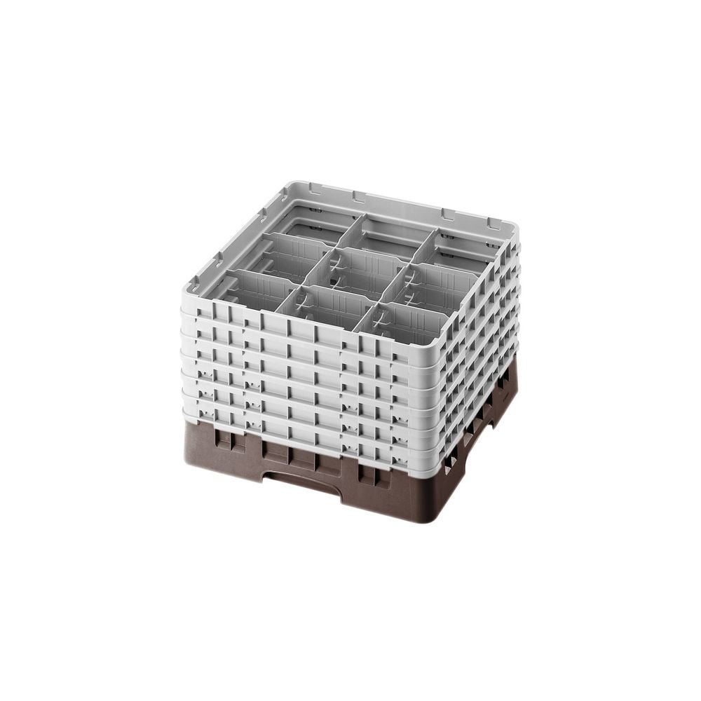 Camrack Glass Rack, W/6 Extenders, Full Size, 9 Compartments, 5-7/8'' Max. Dia., 11-3/4'' Max. (2 Pieces/Unit)