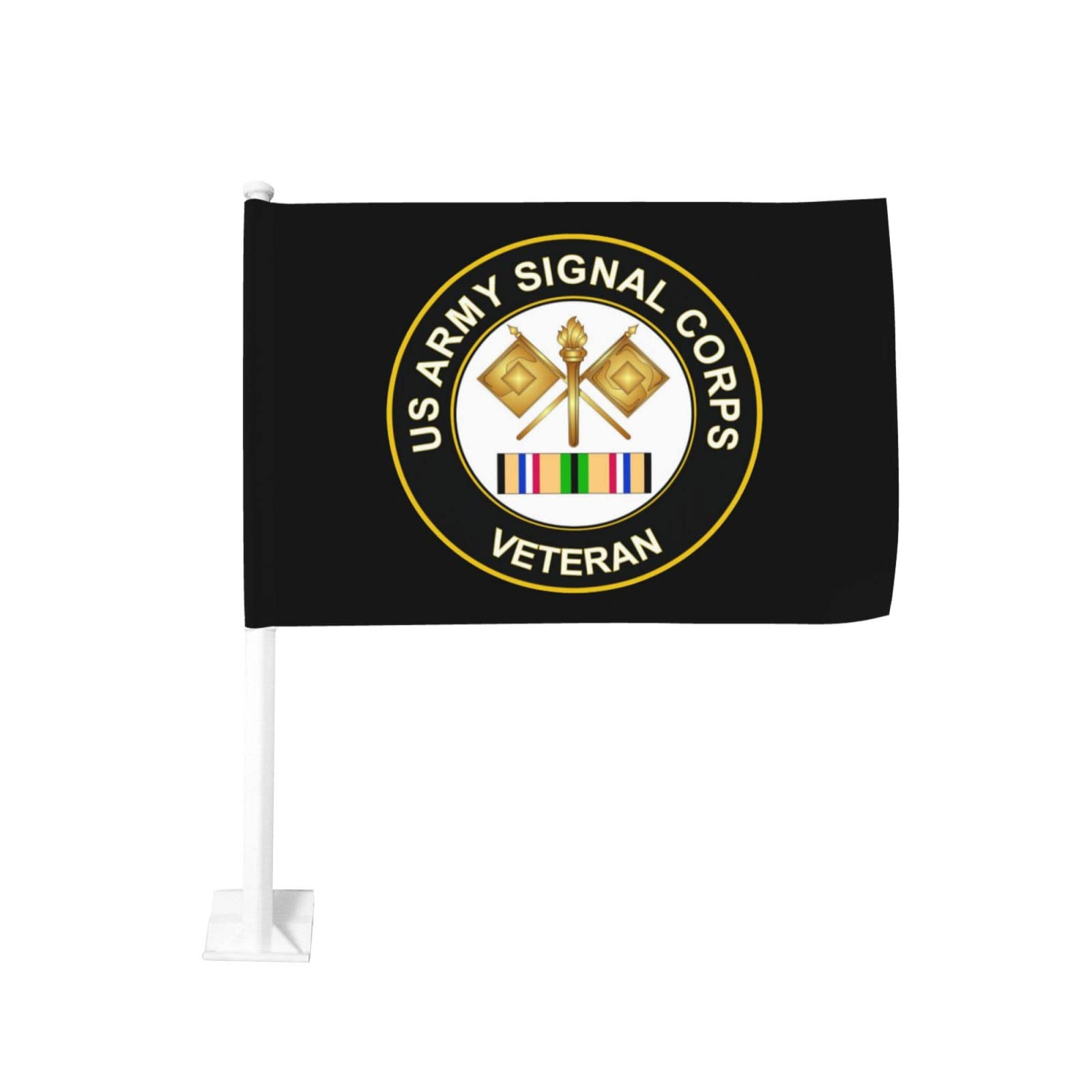 US Army Veteran Signal Corps 100% Polyester Fabric With Printing For Indoor Outdoor Decoration