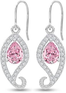 CLARA 925 Sterling Silver Ciandra Drop Earrings | Platinum Plated | Daily Wear |Gift for Women and Girls Price In India