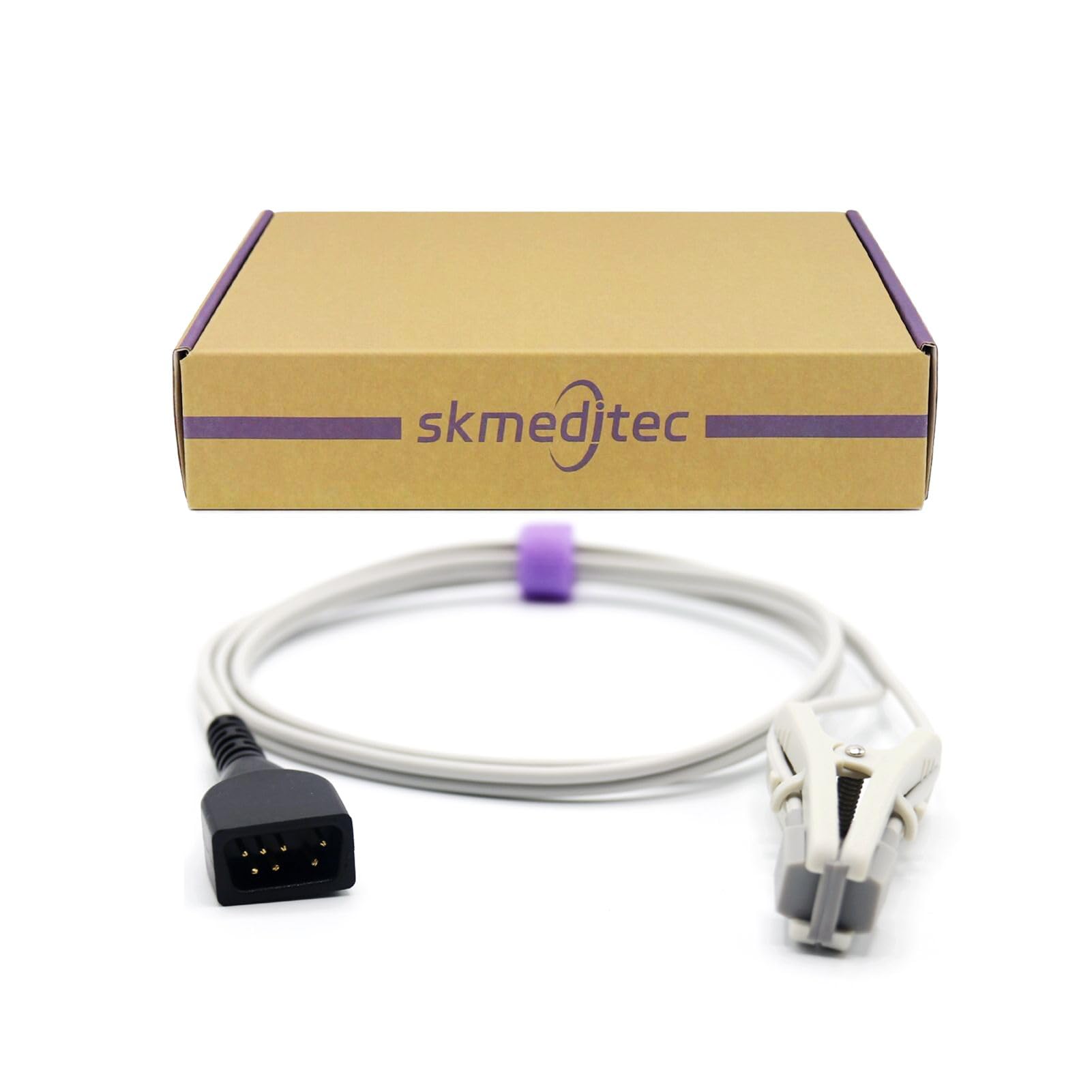 skmeditec Compatible with Nonin SpO2 Sensor Cable, 3.2FT Vet Clip