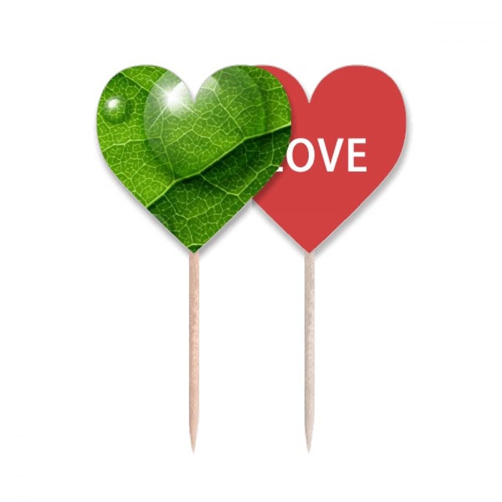 Cure-dents vert drapeau cœur pour décoration de cupcake lors d'un mariage