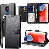 Swoders for Moto G Play 2021 Wallet Case, PU Leather with Card Holder Shockproof Soft TPU Interior Magnetic Closure Full Protection Compatible with Motorola Moto G Play 2021 - Black