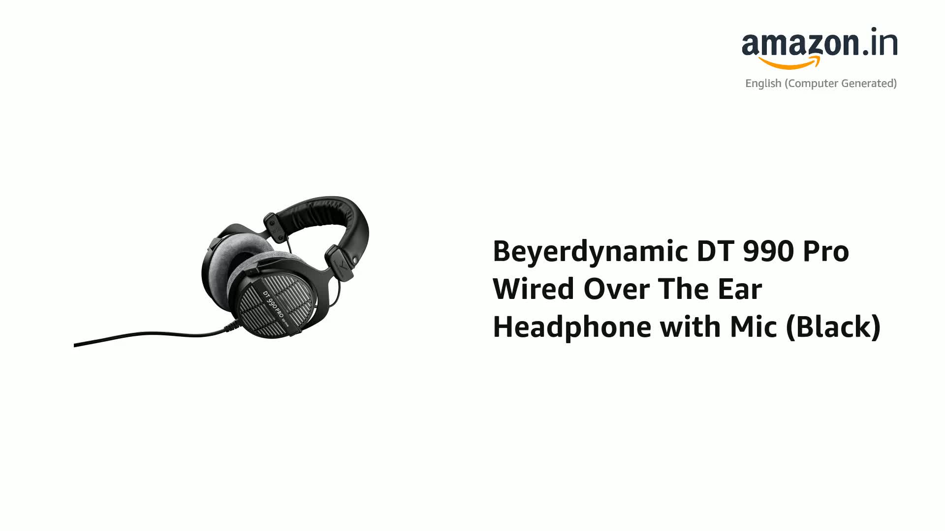 beyerdynamic DT 990 Pro Wired Over The Ear Headphone with Mic (Black) :  Amazon.in: Electronics