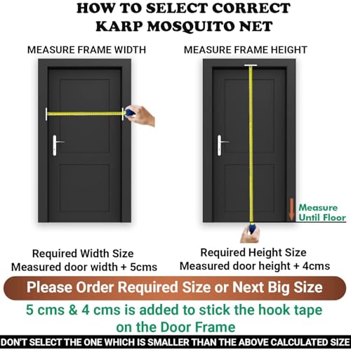 Image of KARP Magnetic Mosquito Net Door with Stay-Open Buckle - Heavy Duty Mesh Screen Door, Auto Close Magnets, Hands-Free Entry, Easy Install, Pet & Kid Friendly for Home(85 X 210, Black)