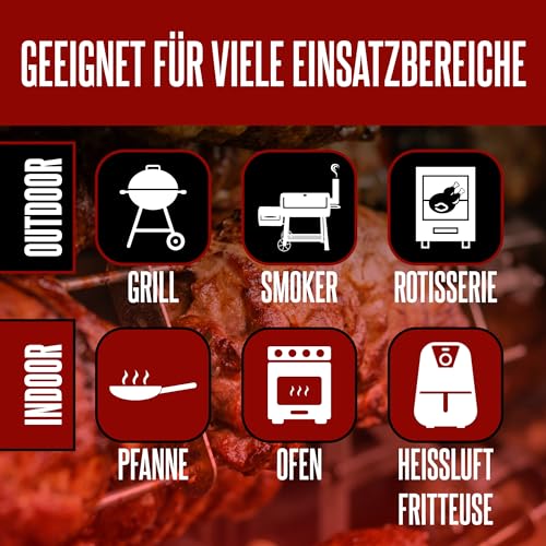 BBQ-Toro TempTender Grillthermometer kabellos mit App | Bluetooth Fleischthermometer digital IP67 bis 300°C | Bratenthermometer, Grill Meat Thermometer Wireless,... – Bild 5