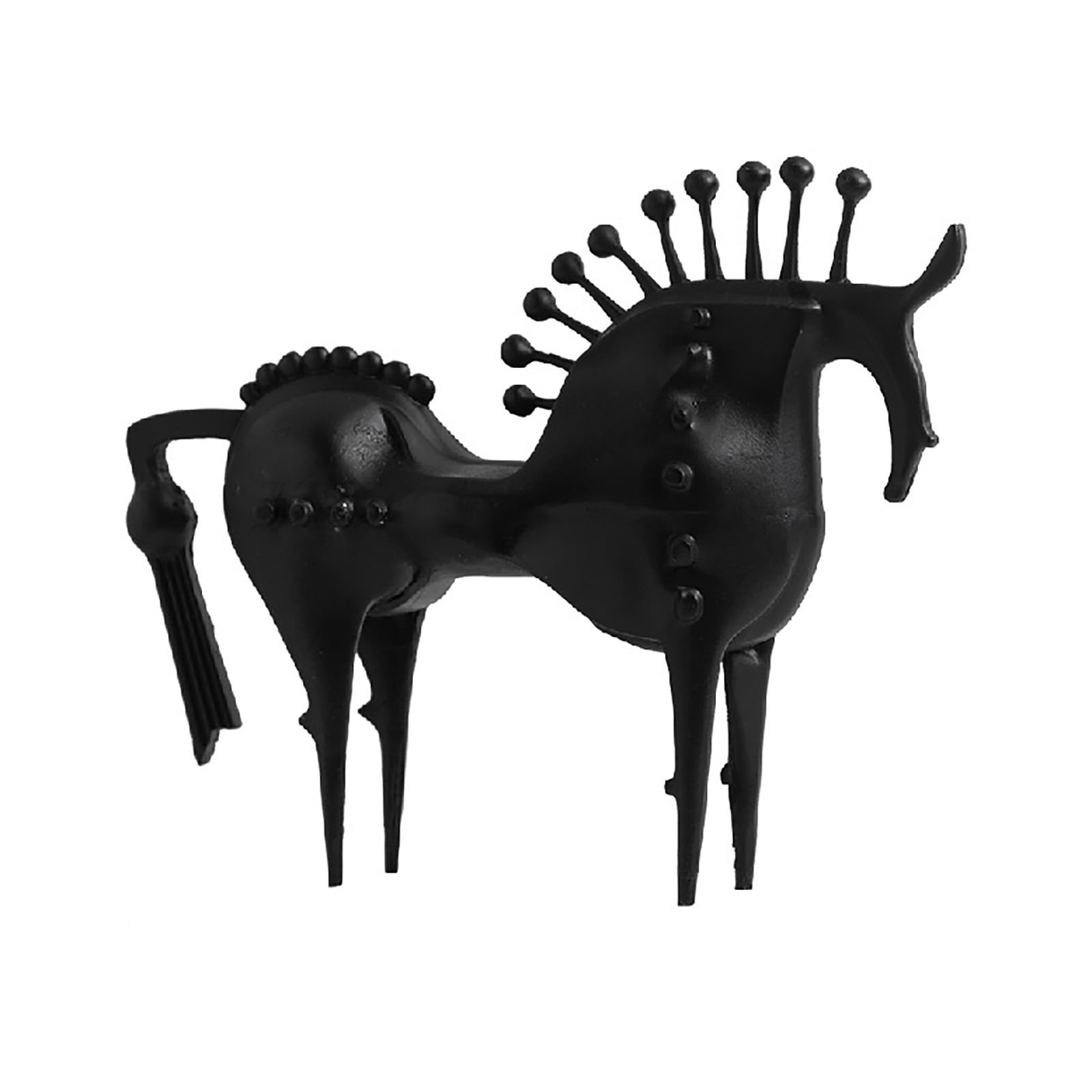 Dytartzx Tabletop Statue Ornament, Creative Modern Metal Animal Sculpture Decor, Horse Desktop Ornament for Home Office Living Room Bookshelf and Tabletop Arrangement Cr