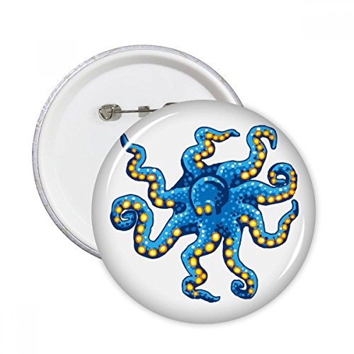 Badge poulpe bleu pour customiser un sac à dos et masquer une usure