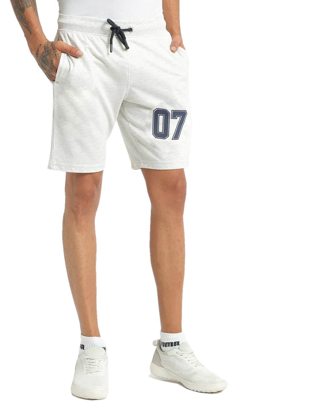 hotfitsMen's Black Cotton Gym Regular Shorts-Lift