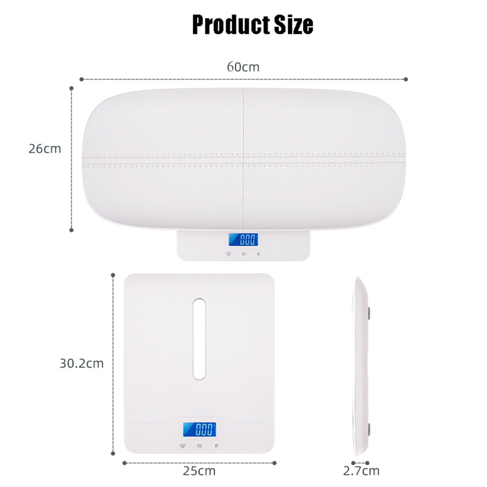 Bilancia per la misurazione del peso sano del bambino Bilancia elettronica a doppio uso per madre e bambino staccabile da 60 cm