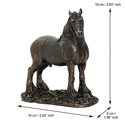 Image of eCraftIndia Bronze Resin Horse Statue Animal Figurine | Horse Showpiece for Home Decor Living Room Bedroom Office | Gift for Diwali Housewarming Birthday Friendship Day