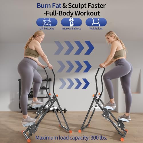 Image of RYGEO Stair Steppers with Resistance at Home Gym, Folding Vertical Climber Cardio Exercise Machine, Stair Climber for Full Body Workout with LED Display