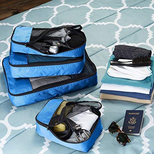 Image of Rl Blue Combo Of 4 Small .Medium , Large And Slim Packing Organizer