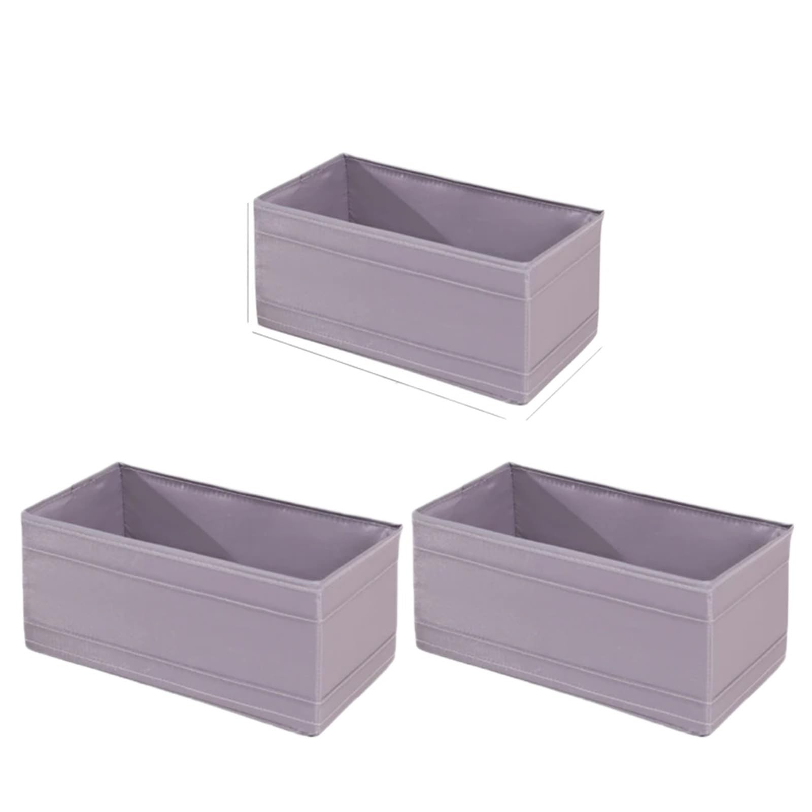 MKLHAVB 3/6PCS Clothes Organizer Box Closet Compartment Drawers Foldable Underwear Socks Wardrobe Storage Containers(Grey M)