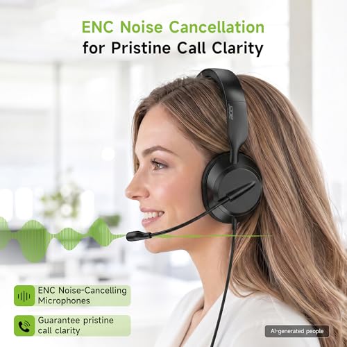 Acer Headset with Microphone for PC, ENC Noise-Cancelling Mic, USB-C/USB-A - image 3