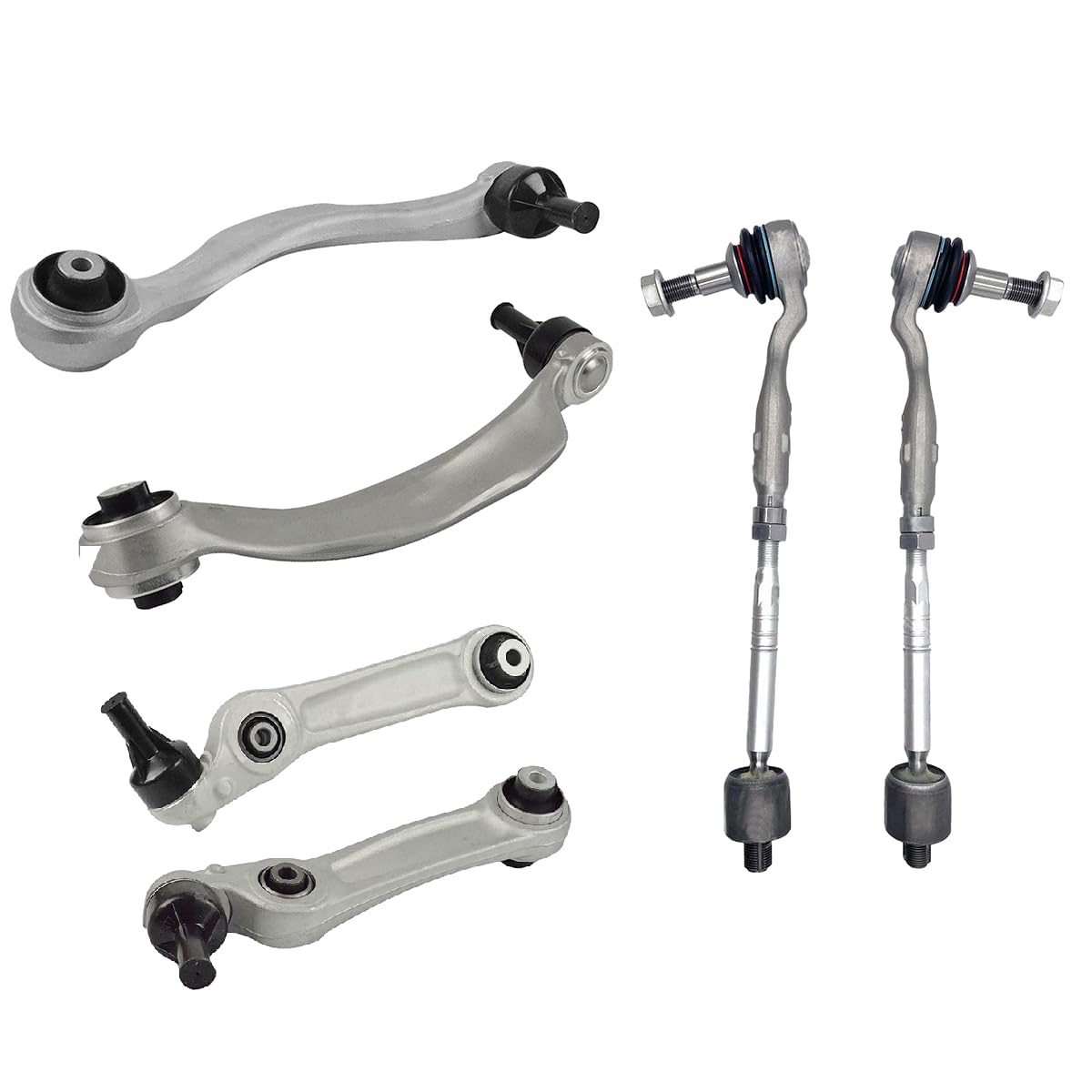 BINB ROAD Front Lower Forward & Rearward Control Arm Tie Rod Assembly Suspension Kit Compatible BMW 5 6 Series F06 F10 F11 F13 528i 640i