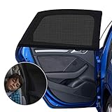 Sonnenschutz Auto Baby mit UV Schutz, 2 Stück Sonnenschutz Auto für Kinder Erwachsene Haustiere mit UV Schutz/Blendschutz, 40'x20' für Die Meisten Auto - Amteker