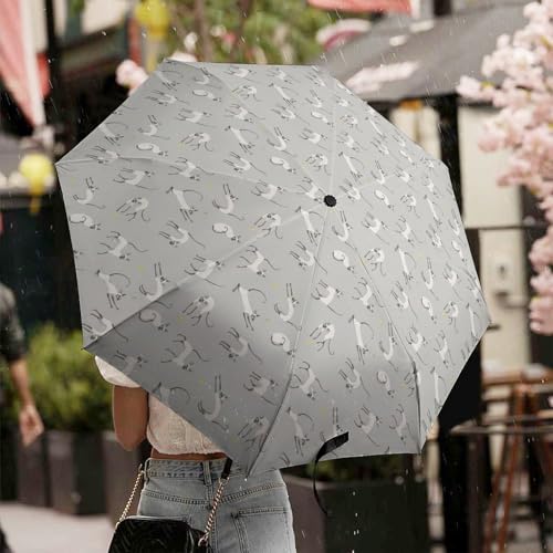 Parapluie pliable chat siamois robuste et imperméable finitions soignées
