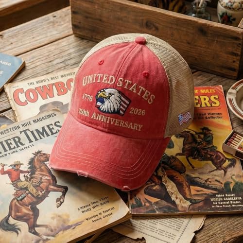 Gorra trucker patriótica ajustable 250º EE.UU. miniatura 4