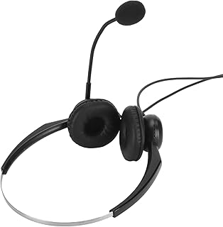 ciciglow Business Call Center Headset, Computer Headset with Microphone with Noise Cancelling Function Stylish Wired Headset for Office, Classroom, Home (Dual 3.5mm Interface)