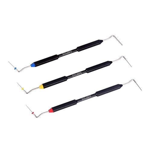 Miniatura 3 de EASYINSMILE Dental Endo Hand Plugger Mango Punta Kit de Obturación de Relleno 1 Unidades (#1 Rojo)