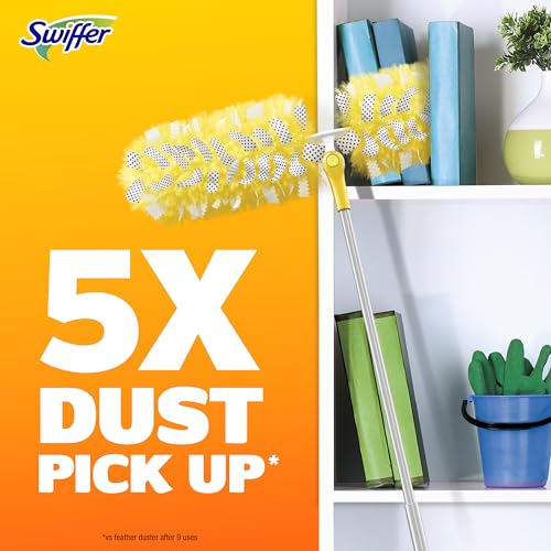 Swiffer Duster Kit with 6 ft Super Extendable Handle, Heavy Duty Starter Kit with 8 Refills, Lemon Scent - image 9