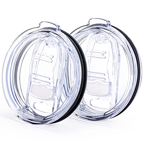 Prurex 2 Pack 20 oz Tumbler Lids,Replacement Spill Proof Splash Resistant Slider Mug Toppe for Yeti...