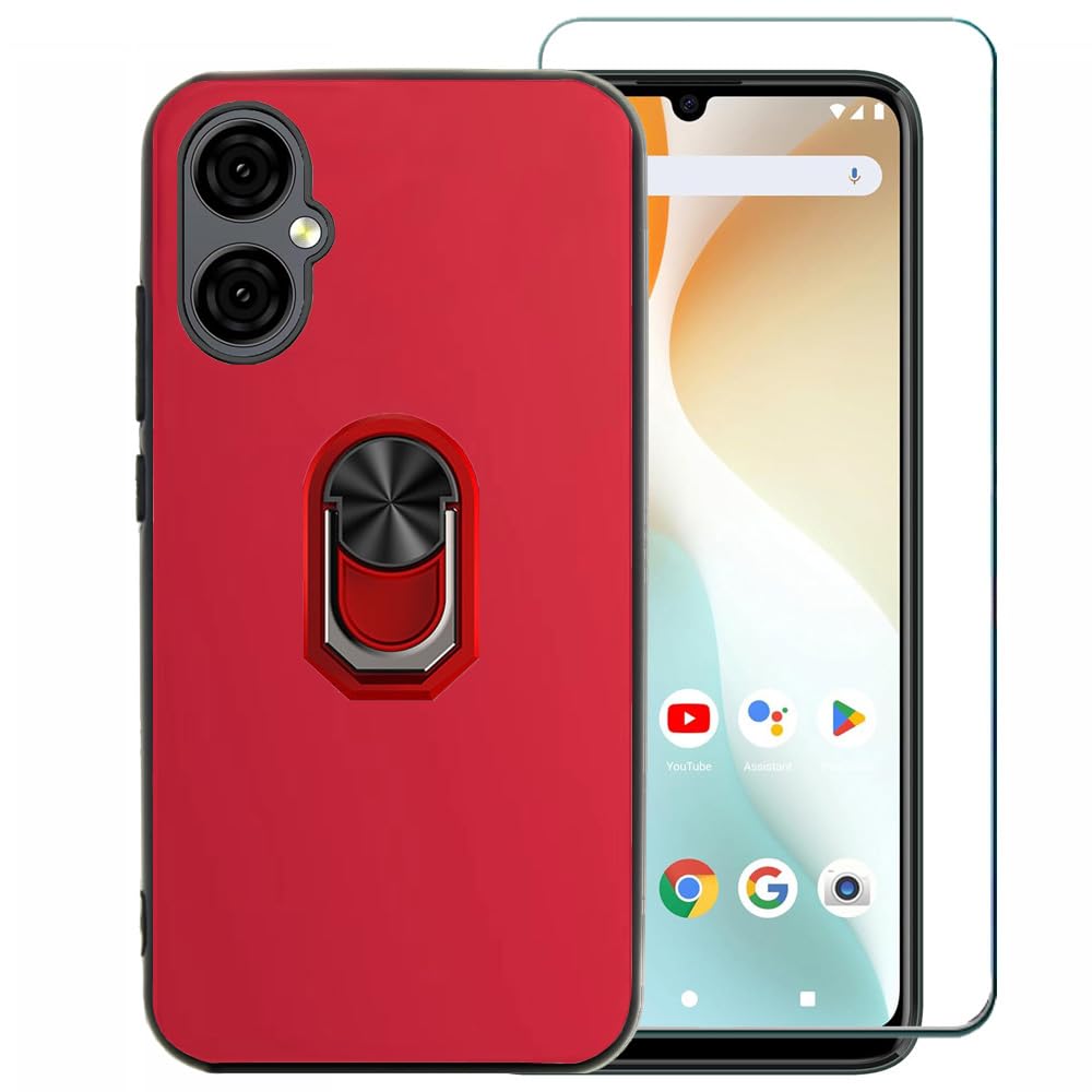 Amazon.com: Ranyi for BLU G64 Phone Case with Screen Protector, Slim Thin  Flexible TPU & 360 Rotating Ring Holder Kickstand Protective Silicone  Rubber Case for BLU G64 G1010WW (2024 6.8") Smartphone, red :