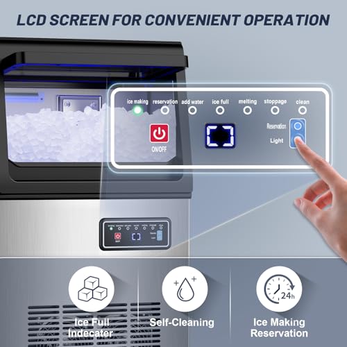 Image of Nugget Ice Maker Machine, 100LBS /24H, 20LBS Capacity