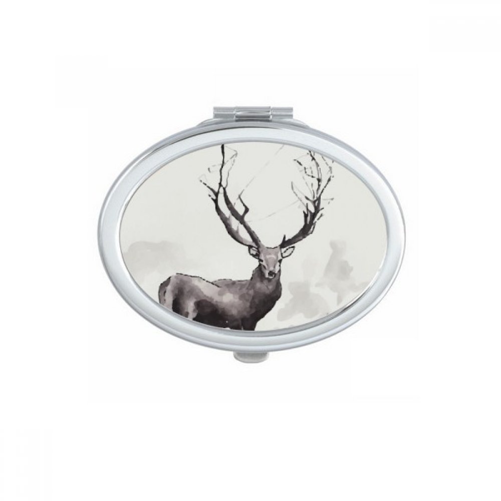 Miroir de maquillage mignon avec renne multicolore, le petit cadeau idéal de Noël