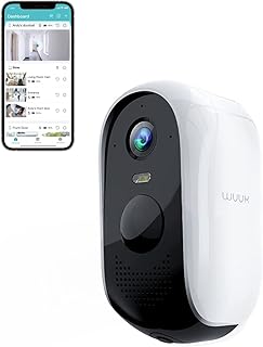 WUUK Add-on Security Camera, Camera Wireless for Home Security Outdoor/Indoor, 2K Resolution, IP67, Night Vision, No Monthly Fee, Google & Alexa Compatible, Base Station Required