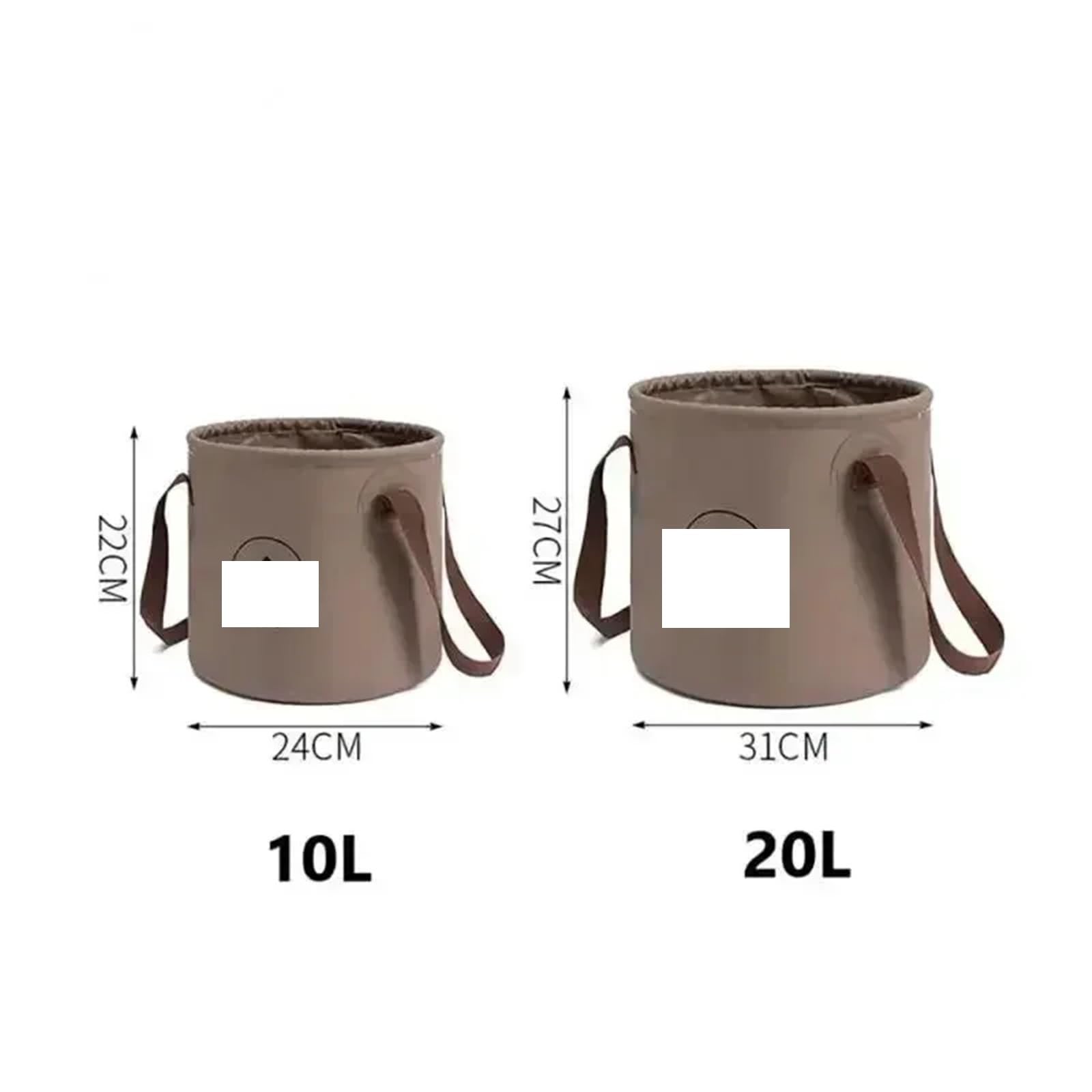 Secchio Da Pesca Pieghevole Secchio multifunzionale da esterno 5/10/20 litri, pieghevole, portatile, viaggio, di grande capacità, for campeggio e pesca(MIX-2PCS)